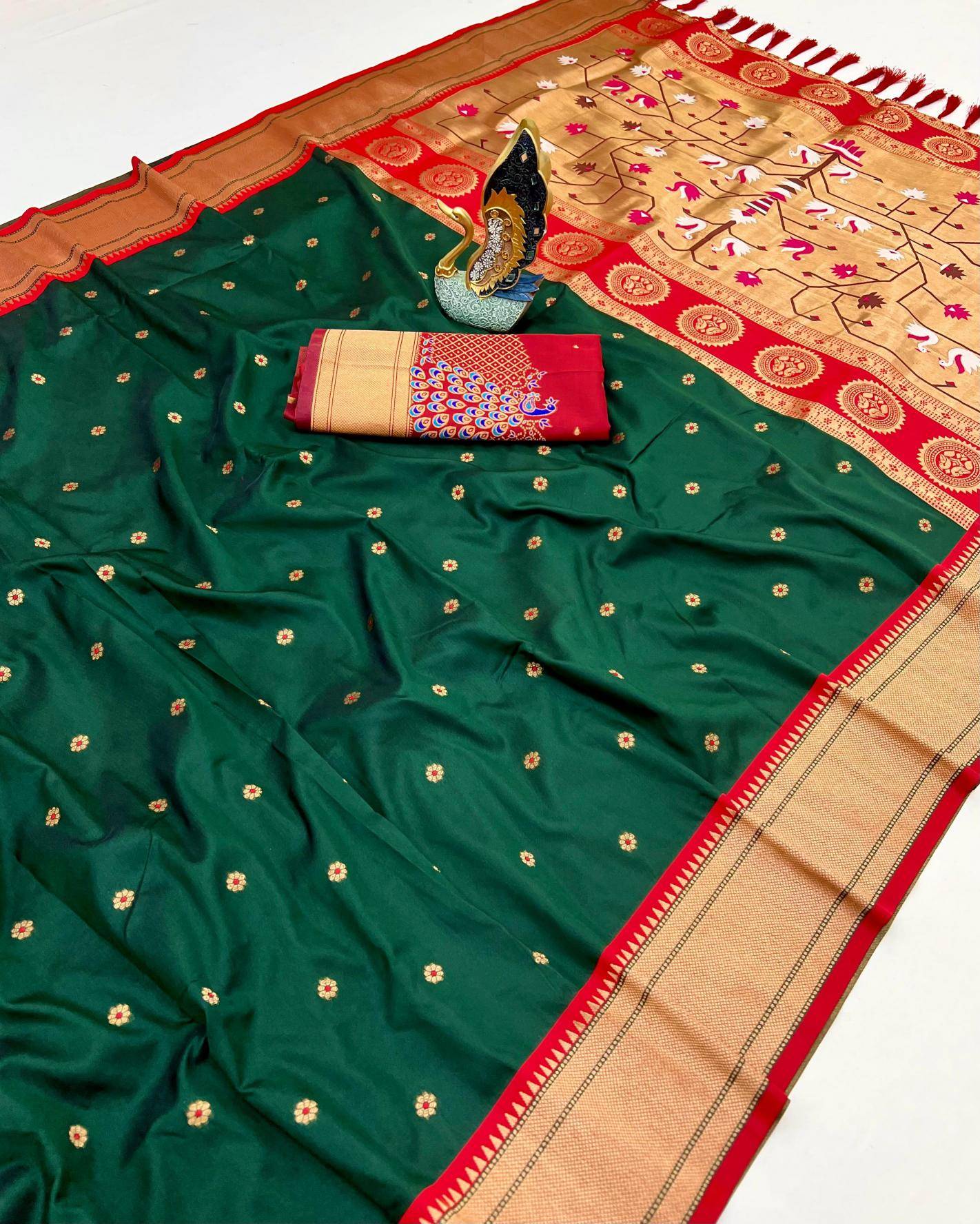 Onam festival special hansraj paithani silk Designer sarees on sale