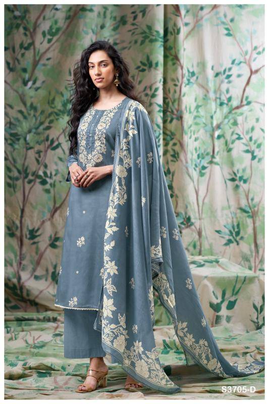 Ganga giselle 3705 Wholesale dress material dealers in Mumbai