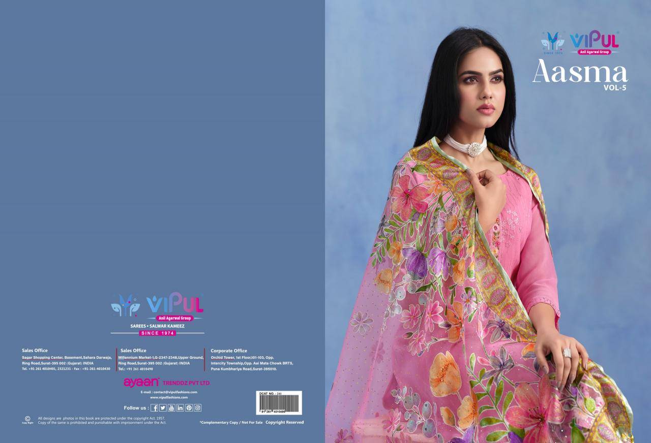 Vipul aasma vol 5 Dress material online shopping in Mumbai