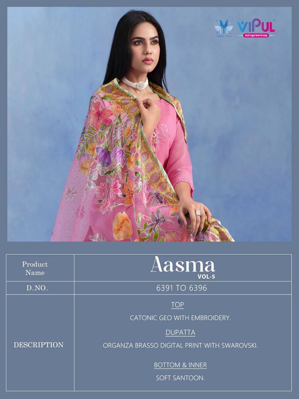 Vipul aasma vol 5 Dress material online shopping in Mumbai