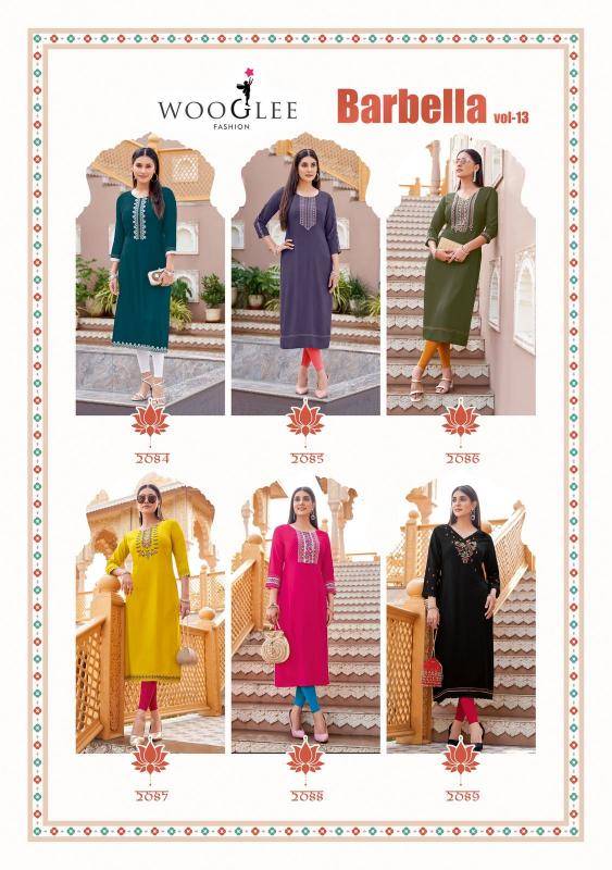 Wooglee barbella vol 13 Kurti wholesalers for bulk orders