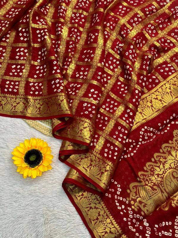 Shorya rakhi festival special bandhani Bridal saree wholesale market