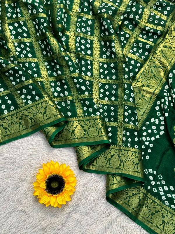 Shorya rakhi festival special bandhani Bridal saree wholesale market