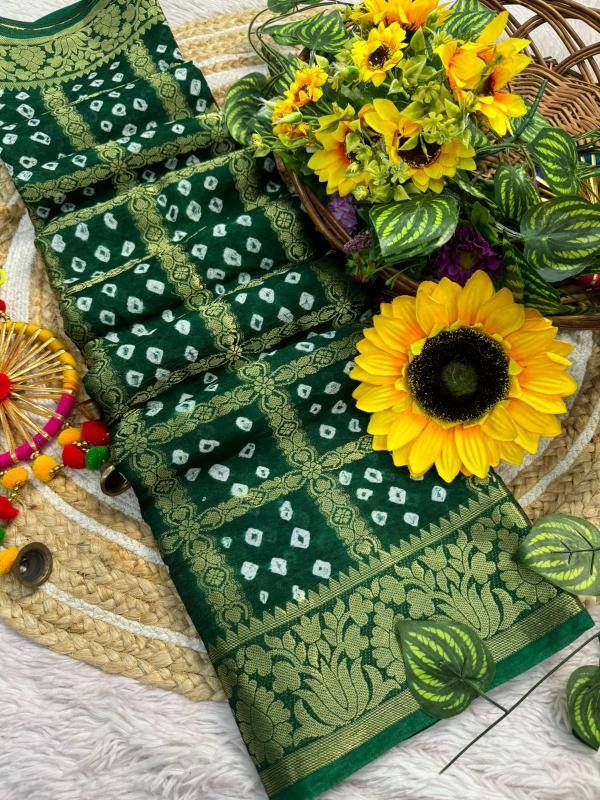 Shorya rakhi festival special bandhani Bridal saree wholesale market