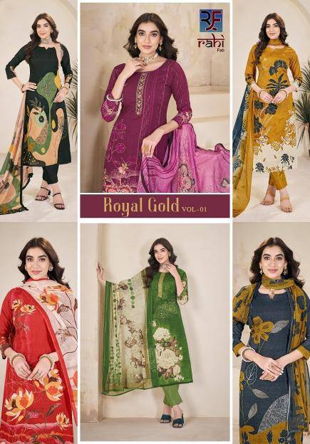 Rahifab royal gold vol-1 Wholesale dress materials for stitching