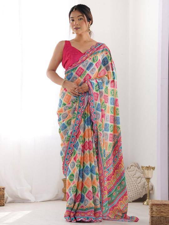 GC soft georgette silk Wholesale sarees for boutique