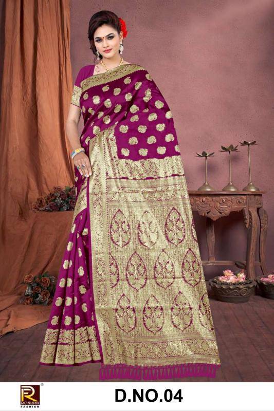 Ronisha fashion d.no-4 mx banarasi zari Designer sarees wholesale