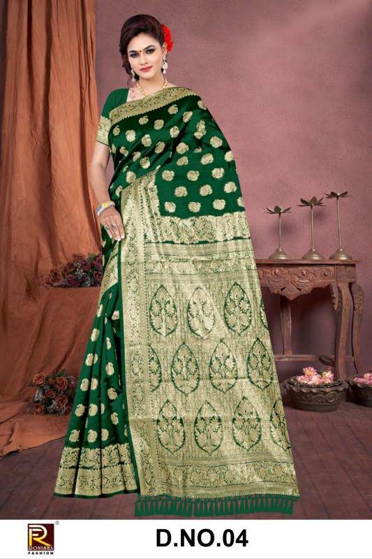 Ronisha fashion d.no-4 mx banarasi zari Designer sarees wholesale