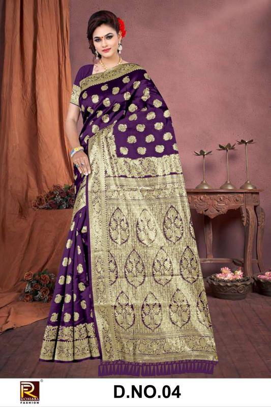 Ronisha fashion d.no-4 mx banarasi zari Designer sarees wholesale