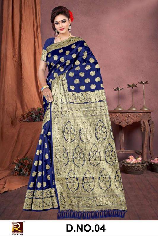 Ronisha fashion d.no-4 mx banarasi zari Designer sarees wholesale