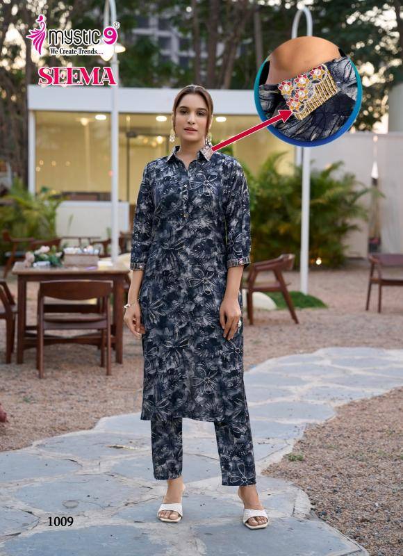 Mystic9 seema vol 1 Designer Kurti wholesale market in Surat