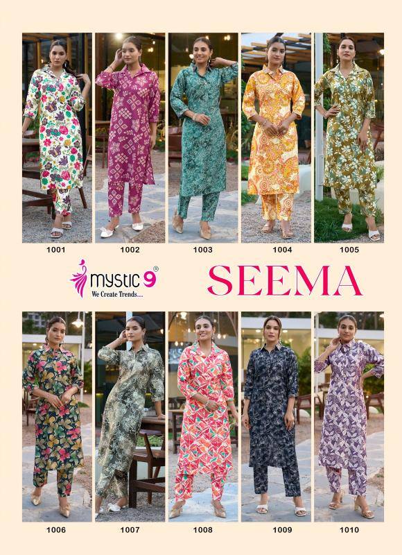 Mystic9 seema vol 1 Designer Kurti wholesale market in Surat