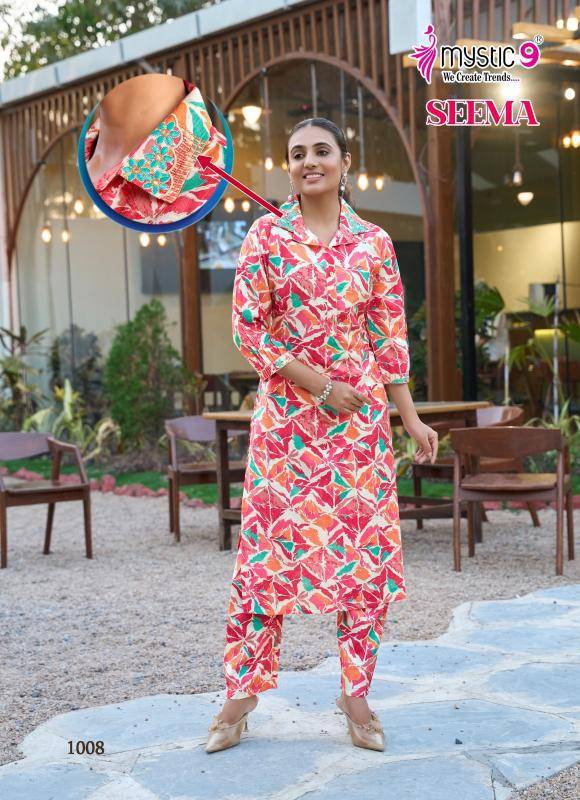 Mystic9 seema vol 1 Designer Kurti wholesale market in Surat