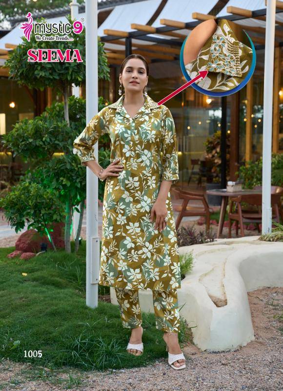 Mystic9 seema vol 1 Designer Kurti wholesale market in Surat