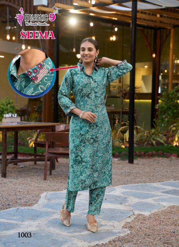 Mystic9 seema vol 1 Designer Kurti wholesale market in Surat