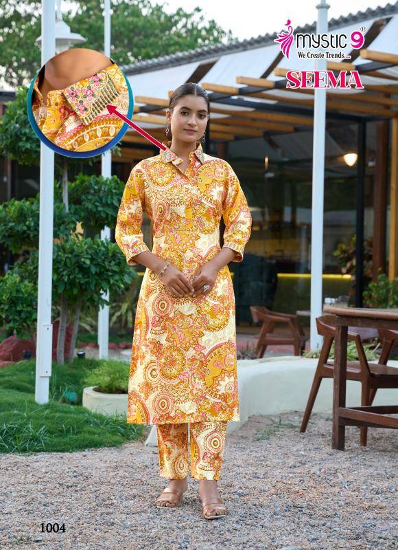 Mystic9 seema vol 1 Designer Kurti wholesale market in Surat