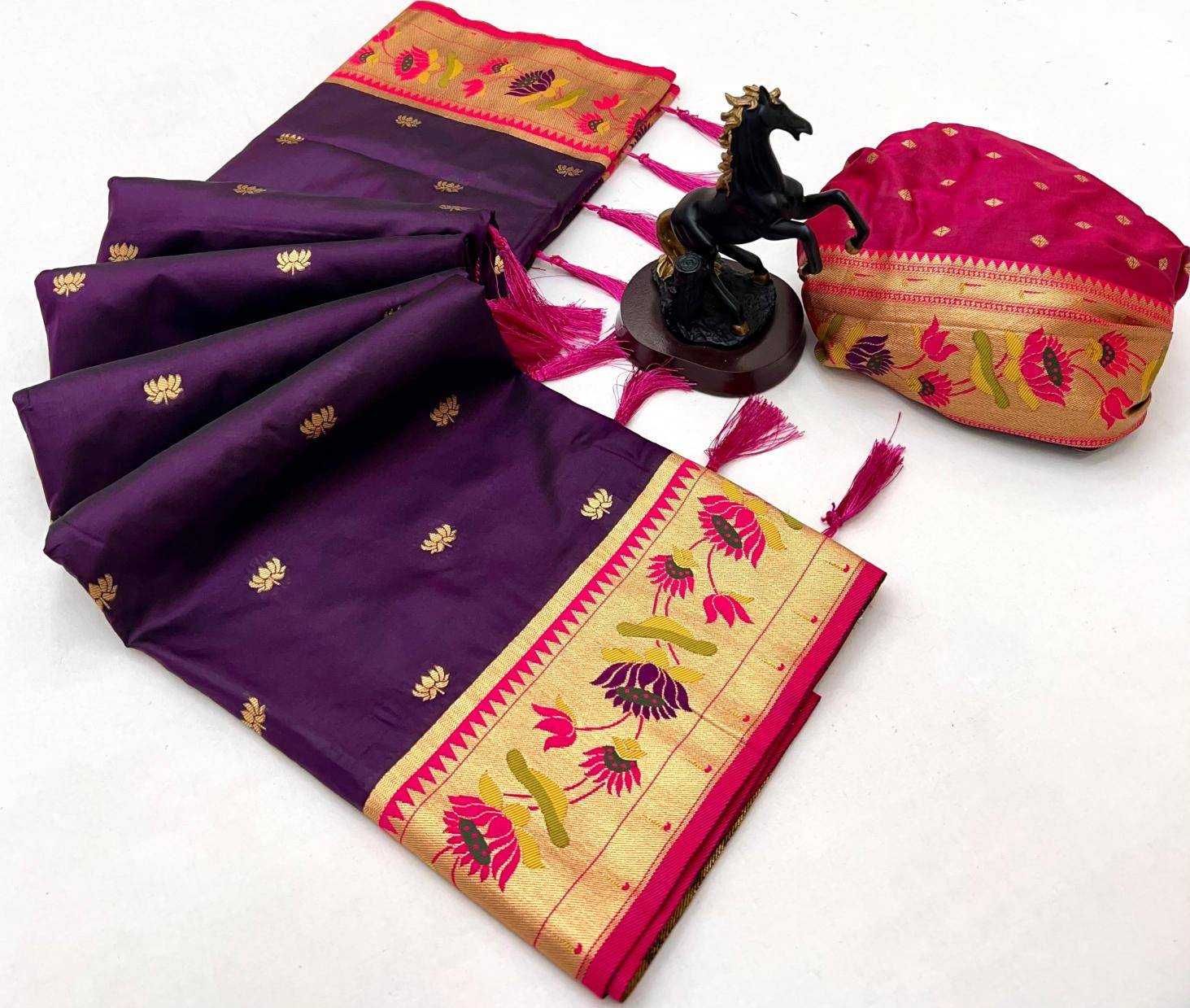 Malhar premium lotus Saree material wholesale in Bangalore