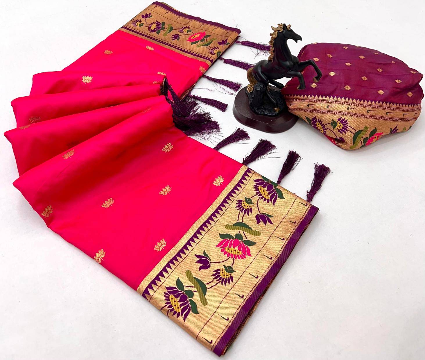 Malhar premium lotus Saree material wholesale in Bangalore