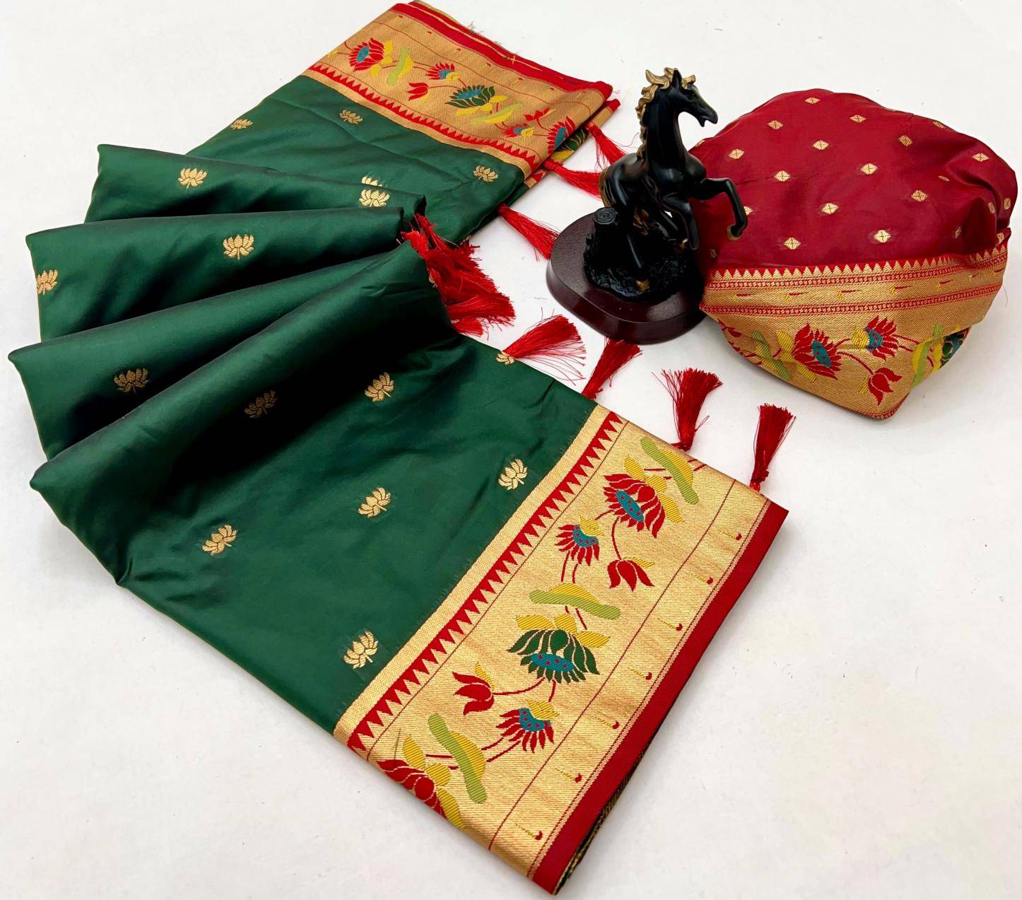 Malhar premium lotus Saree material wholesale in Bangalore