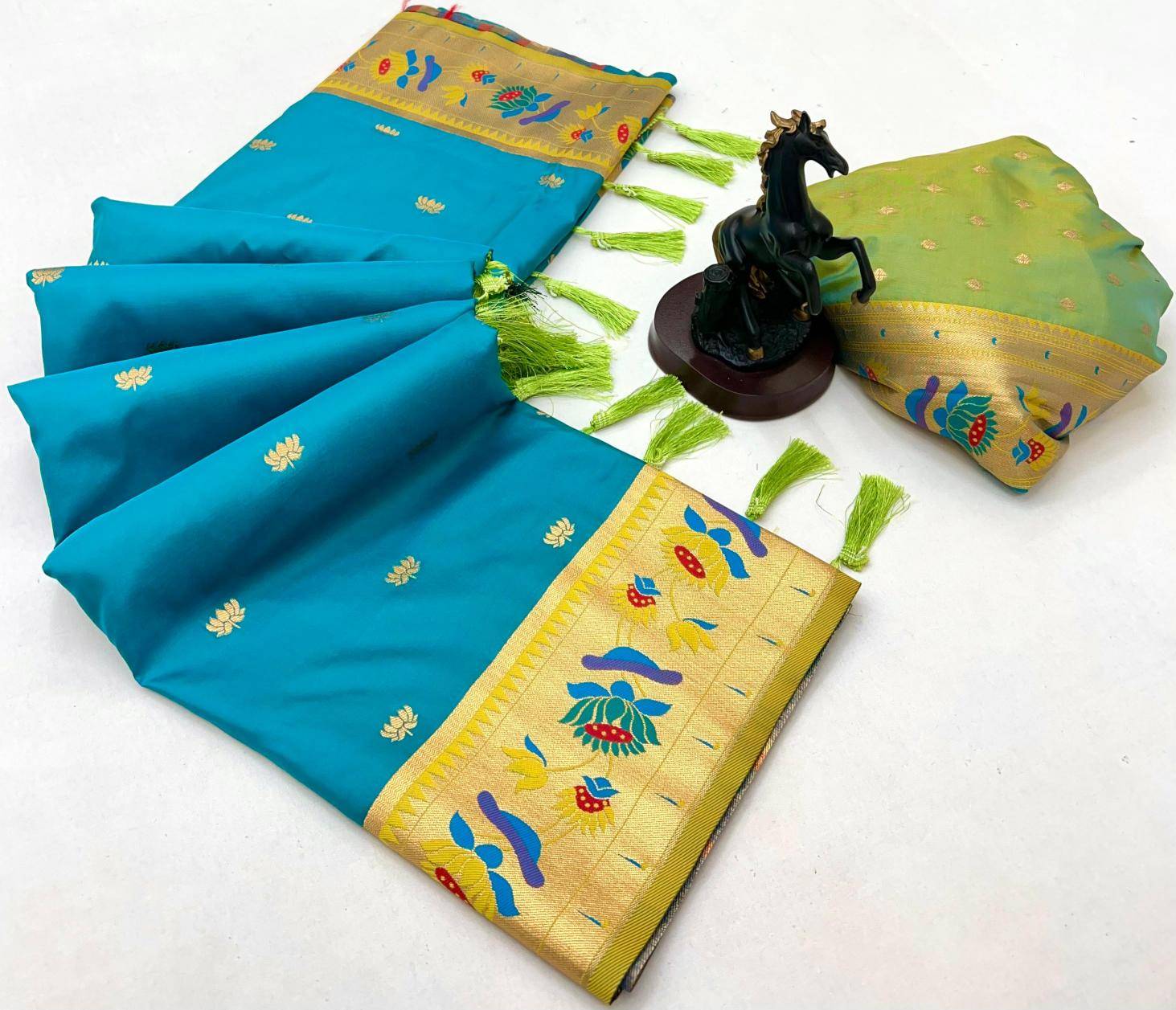 Malhar premium lotus Saree material wholesale in Bangalore