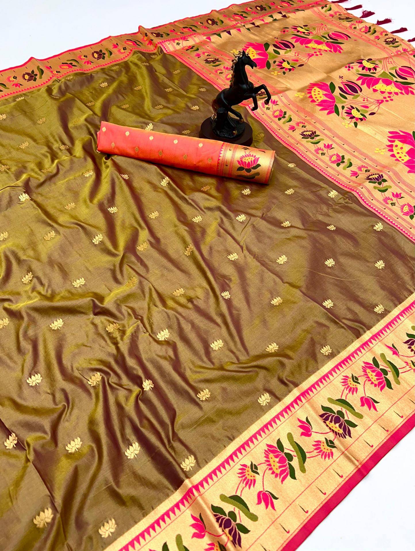 Malhar premium lotus Saree material wholesale in Bangalore