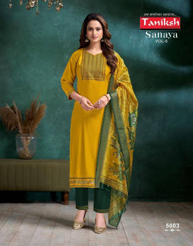 Taniksh sanaya vol 5 Kurti sets wholesale Mumbai