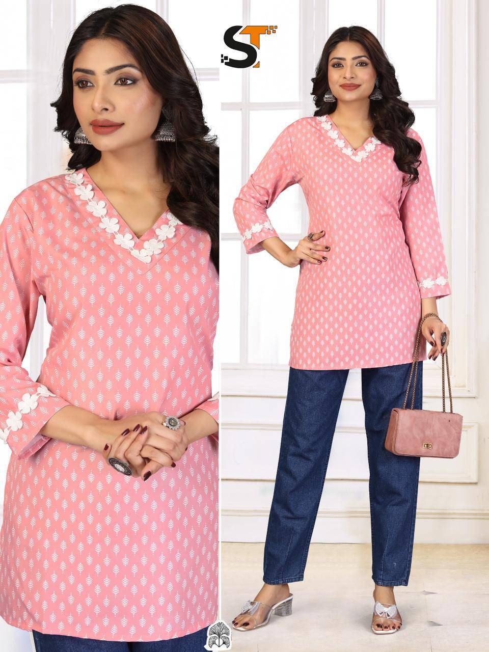 Shree salasar cotton printed kurtis wholesale