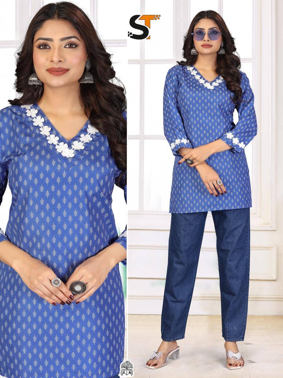 Shree salasar cotton printed kurtis wholesale