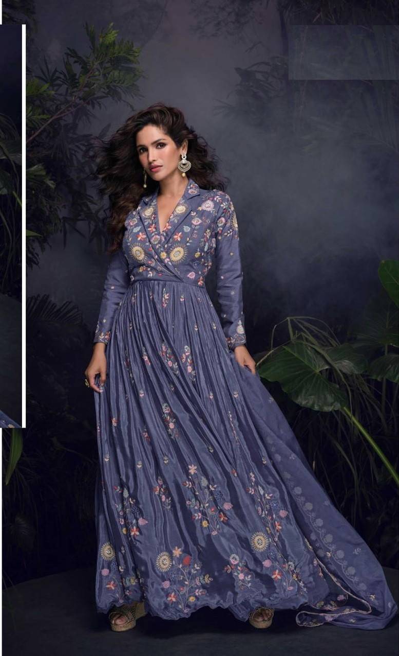 Mrunal Hit 5742 And 5743 Designer Chinon Gown Mumbai kurti suppliers