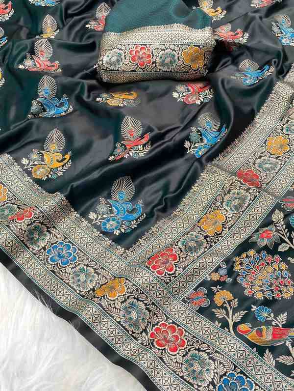 Kc 4025 Traditional Wear Satin Silk Best saree market in Kolkata