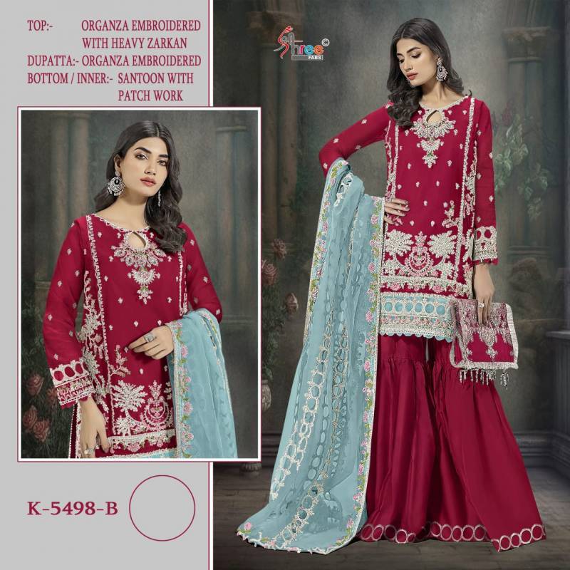 Shree K 5498 Organza buy salwar kameez online wholesale