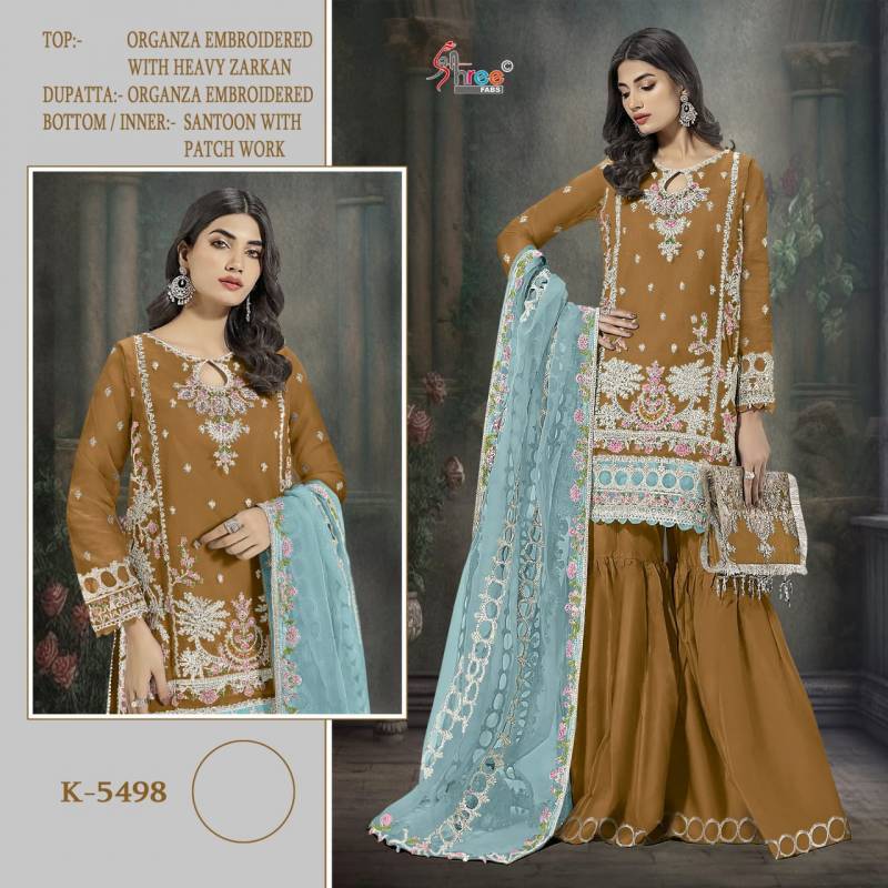 Shree K 5498 Organza buy salwar kameez online wholesale