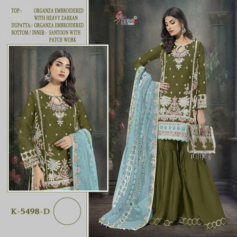 Shree K 5498 Organza buy salwar kameez online wholesale