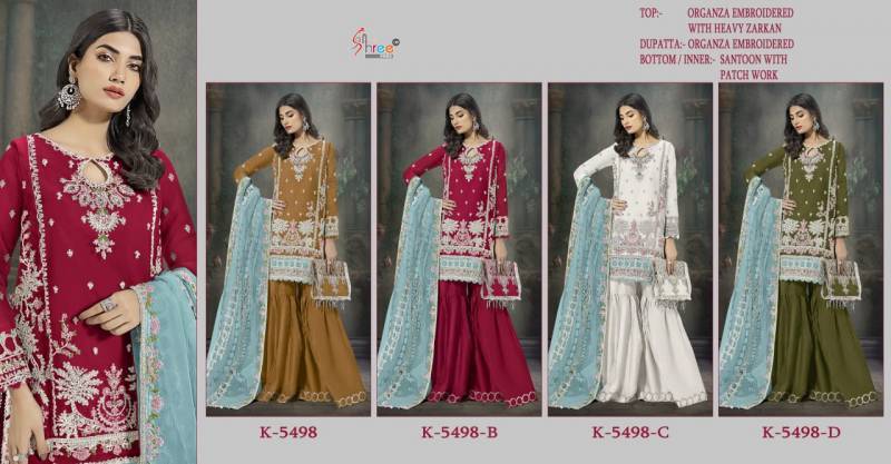 Shree K 5498 Organza buy salwar kameez online wholesale