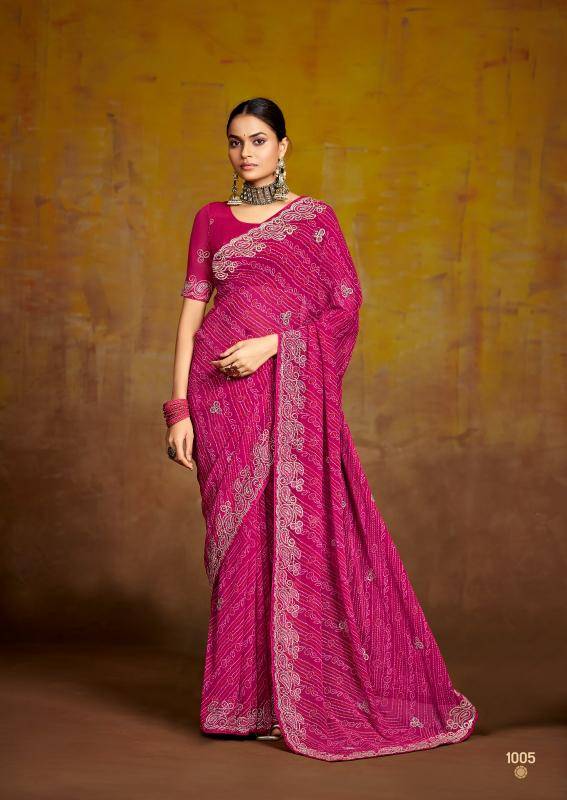 Stavan bindni georgette Wholesale saree dealers in Pune