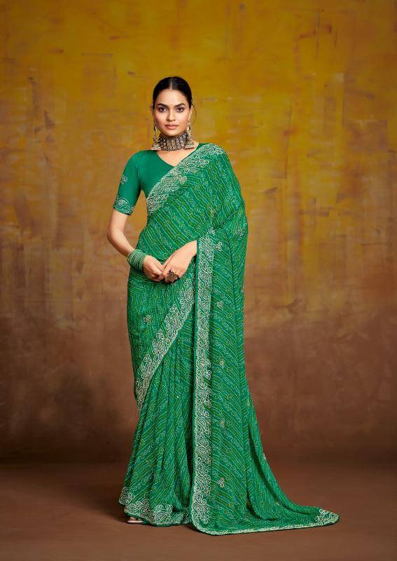 Stavan bindni georgette Wholesale saree dealers in Pune