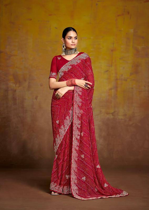 Stavan bindni georgette Wholesale saree dealers in Pune