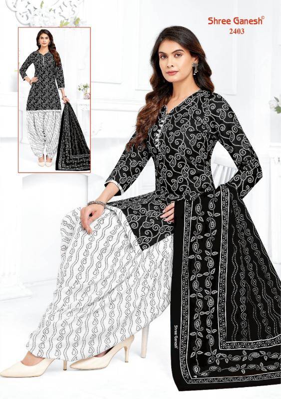 Shree ganesh bandhani patiyala vol-04 Wholesale unstitched dress material in India