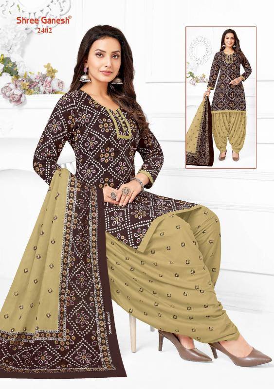 Shree ganesh bandhani patiyala vol-04 Wholesale unstitched dress material in India