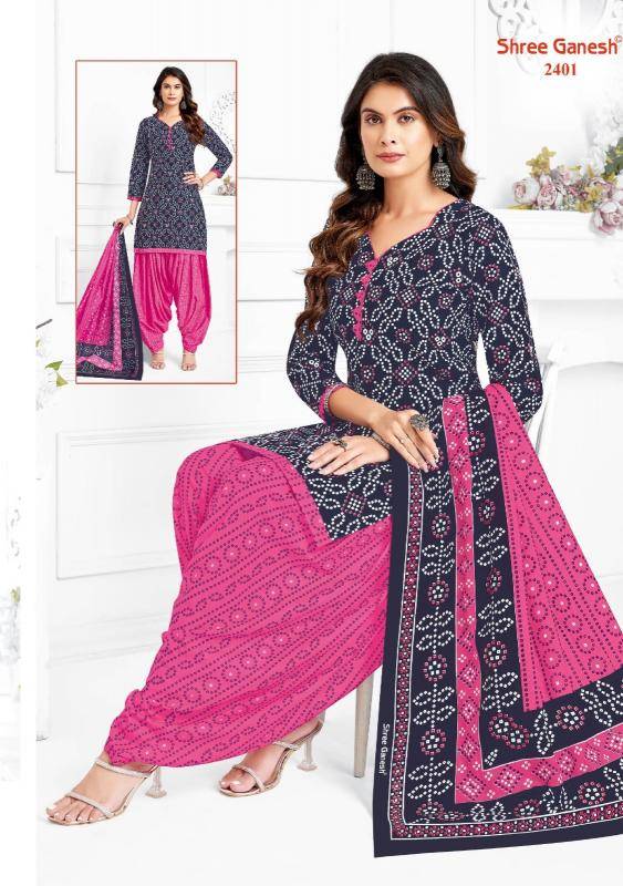 Shree ganesh bandhani patiyala vol-04 Wholesale unstitched dress material in India