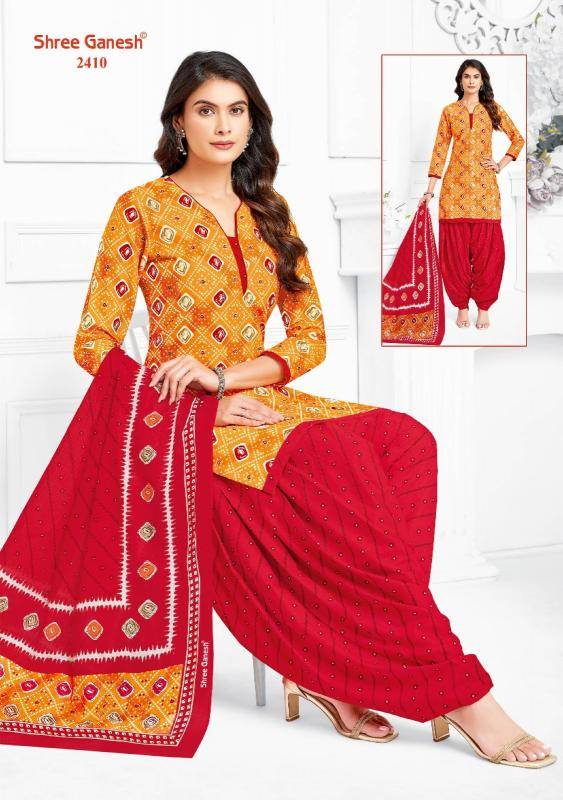 Shree ganesh bandhani patiyala vol-04 Wholesale unstitched dress material in India
