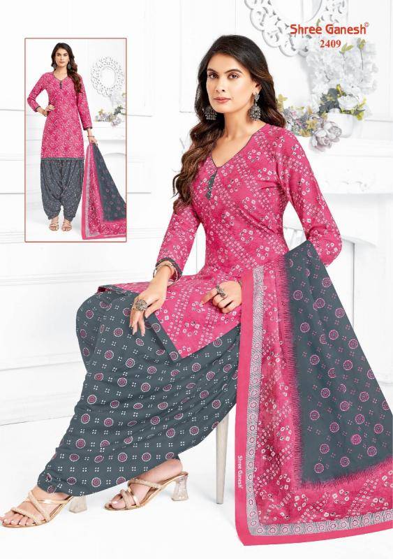 Shree ganesh bandhani patiyala vol-04 Wholesale unstitched dress material in India