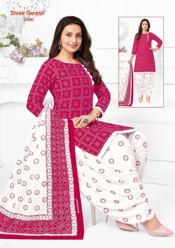 Shree ganesh bandhani patiyala vol-04 Wholesale unstitched dress material in India