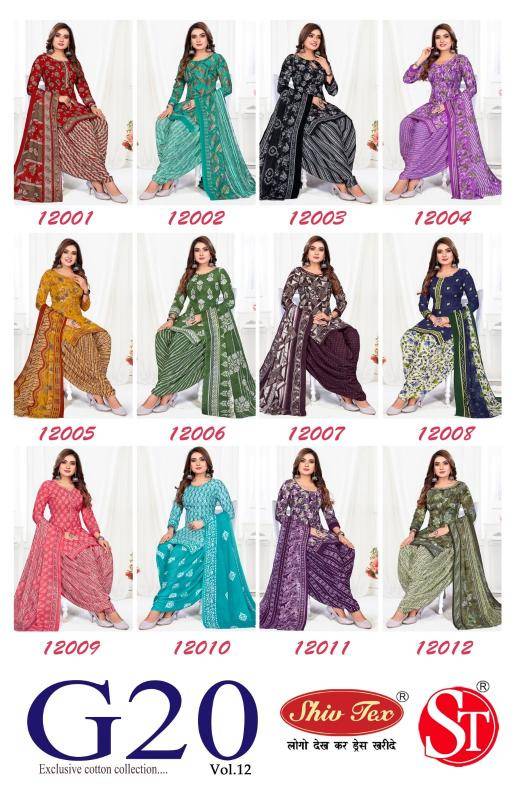 Shiv tex G20 vol-12 Wholesale dress material online in India