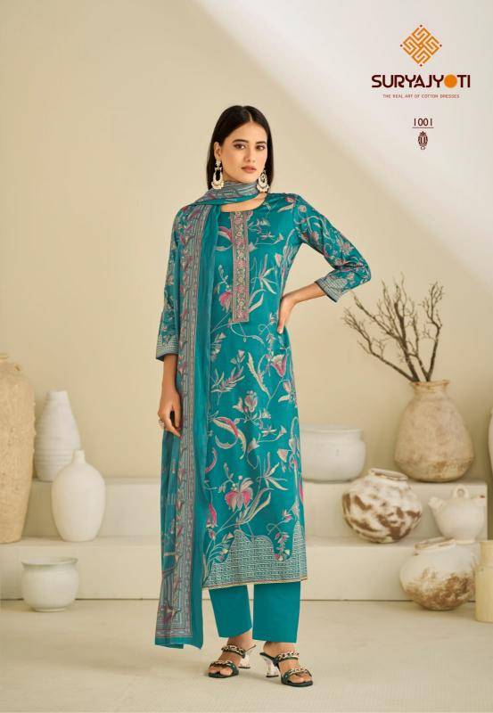 Suryajyoti karishma vol-01 Wholesale unstitched suit material in India
