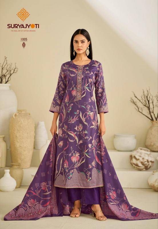 Suryajyoti karishma vol-01 Wholesale unstitched suit material in India