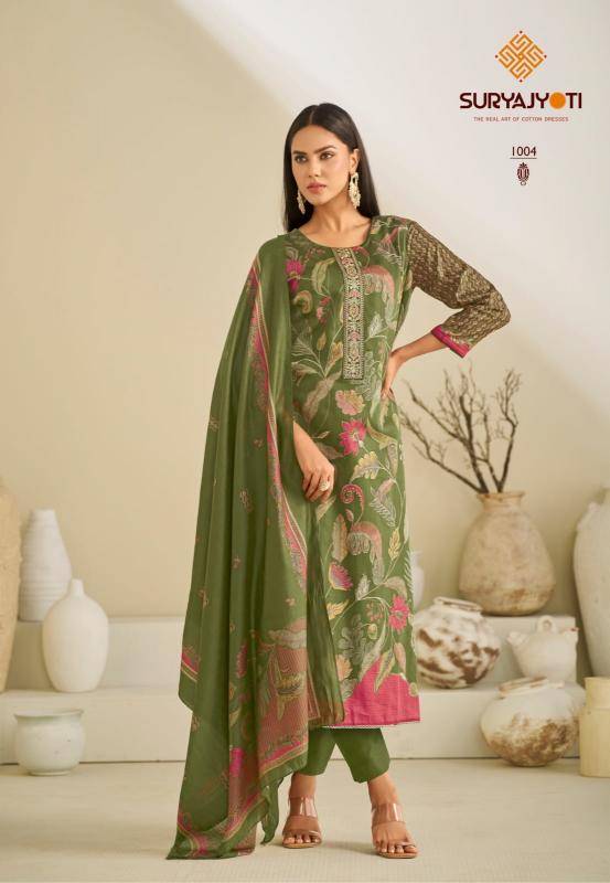 Suryajyoti karishma vol-01 Wholesale unstitched suit material in India