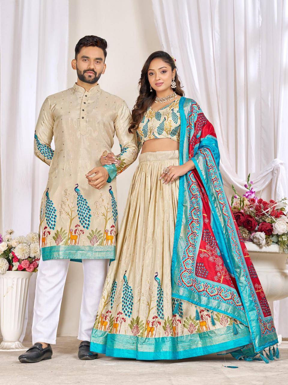 LOVE BIRDS Dola Silk Lehenga choli wholesale price in India