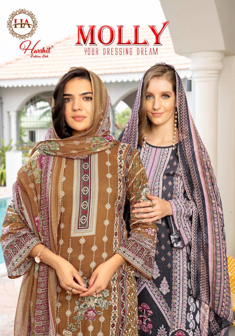 Alok suit molly Wholesale dress material suppliers in Ahmedabad