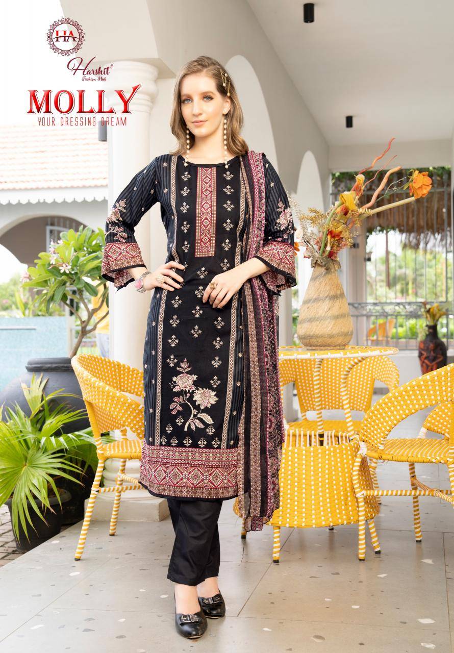 Alok suit molly Wholesale dress material suppliers in Ahmedabad